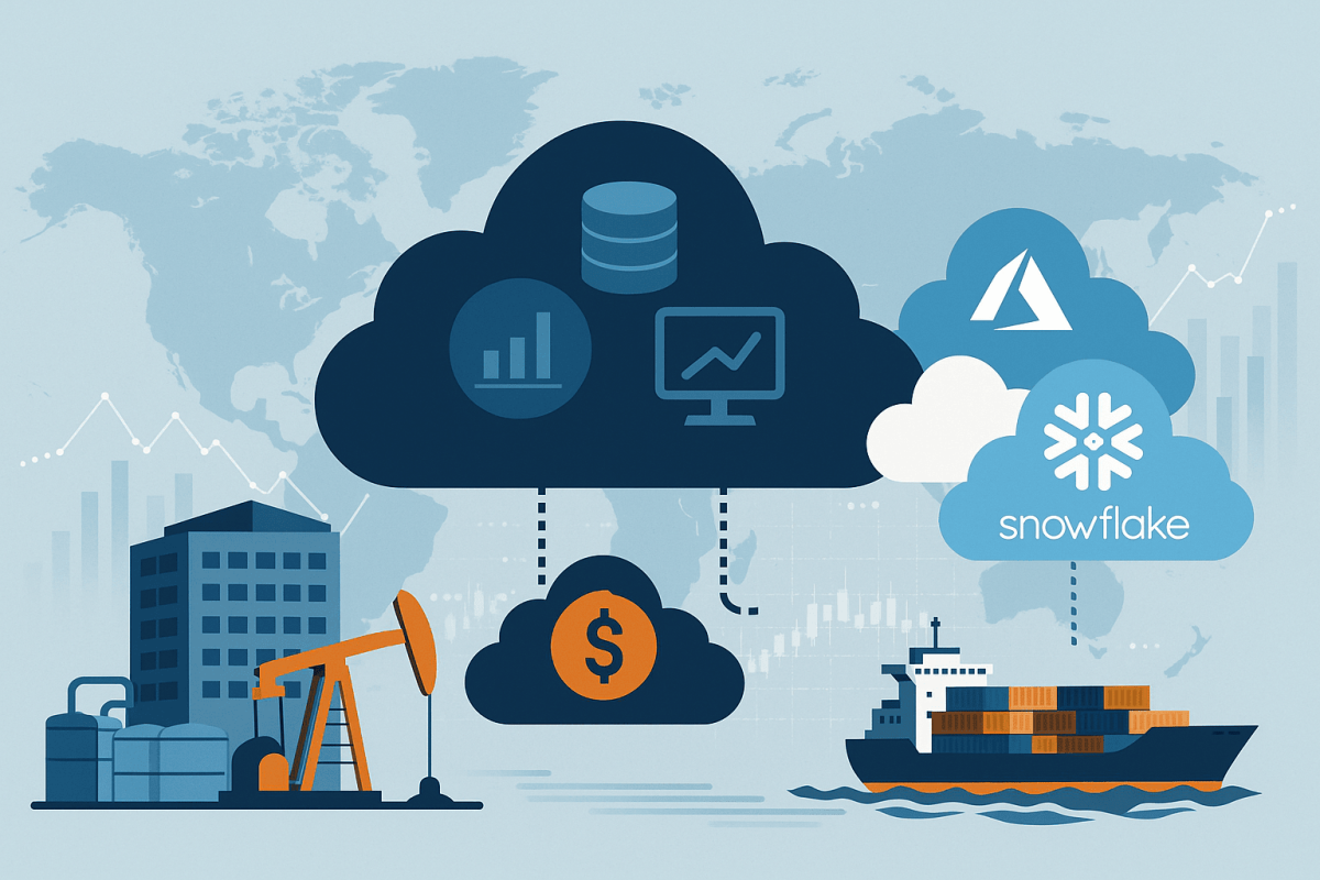 Hybrid Cloud Architectures for Commodity Trading: The Role of Azure and Snowflake